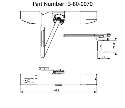 AGRIPPA Geofire Sound Activated Size 4 Digital Fire Door Closer