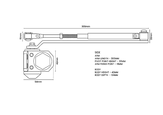 ASEC Vital Size 3 Overhead Door Closer