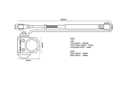 ASEC Vital Size 3 Overhead Door Closer