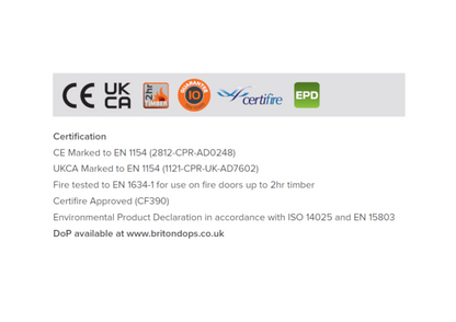 BRITON 121CE Size 3 Fire Rated Overhead Door Closer