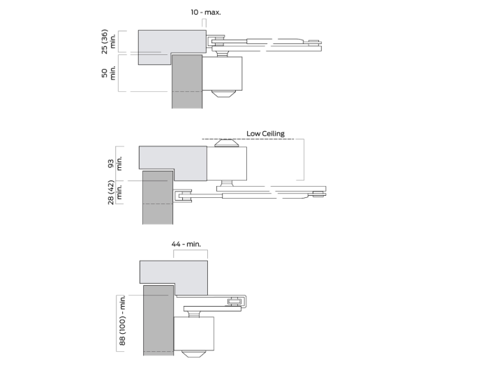 BRITON 2003 Size 3 Fire Rated Overhead Door Closer