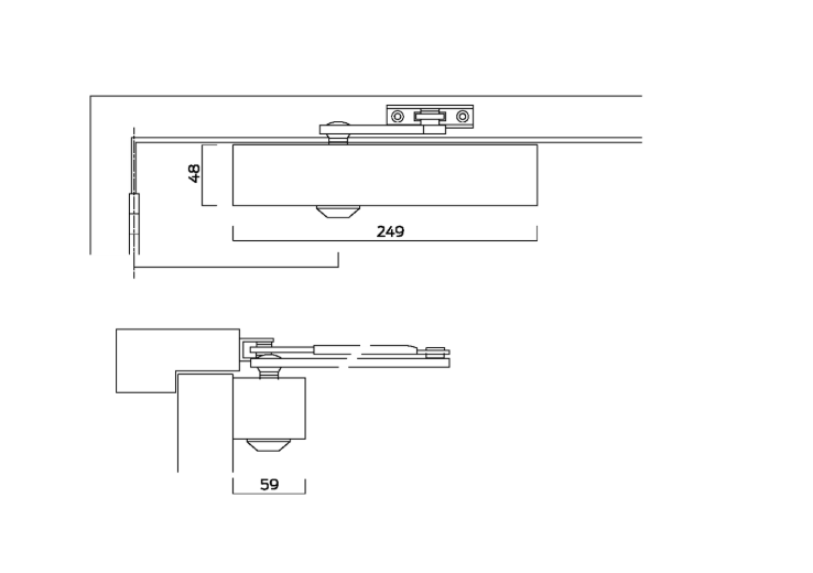 BRITON 2003 Size 3 Fire Rated Overhead Door Closer