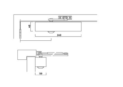 BRITON 2003 Size 3 Fire Rated Overhead Door Closer