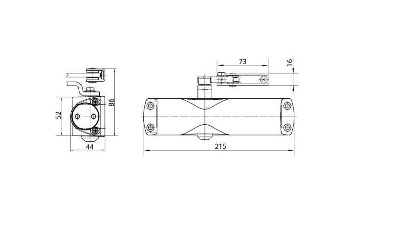 GEZE TS1000C Size 2-3 Overhead Door Closer