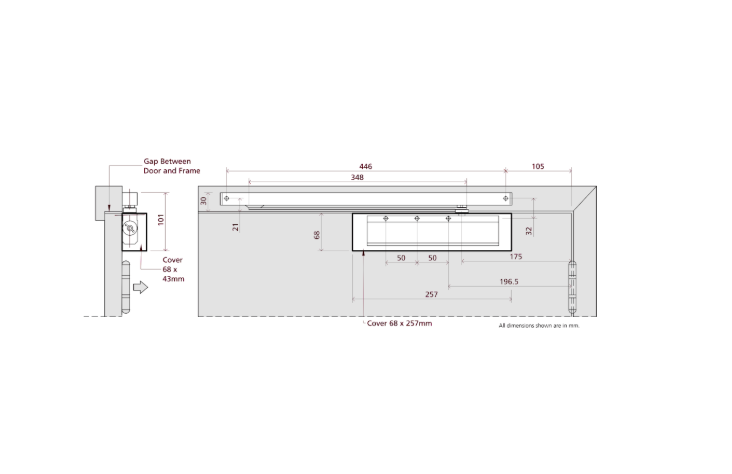RUTLAND Fire Rated TS.11205 Slide Arm Door Closer Size EN 2-5