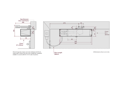 RUTLAND Responder 24 Electromagnetic Door Closer Swing Free & Hold Open Size EN4