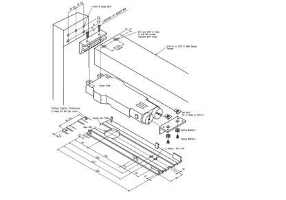 ALPRO PRO50 Medium Duty Transom Door Closer C/W Pivot & Arm (Extended Spindle 28mm)