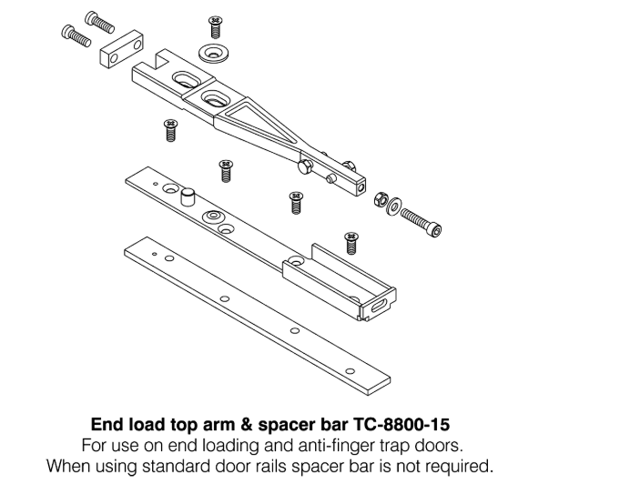 AXIM Transom Door Closer Drive Arm Assembly 8800 Series