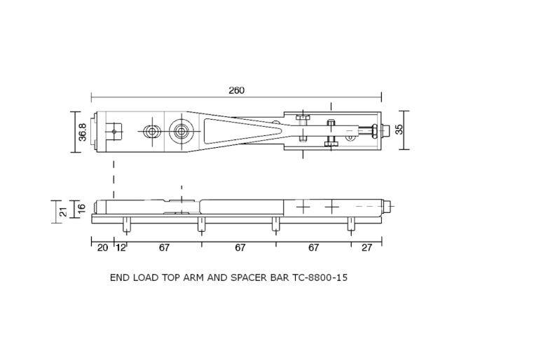 AXIM Transom Door Closer Drive Arm Assembly 8800 Series
