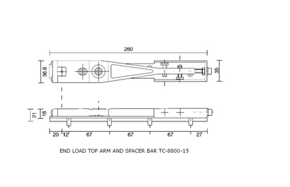 AXIM Transom Door Closer Drive Arm Assembly 8800 Series