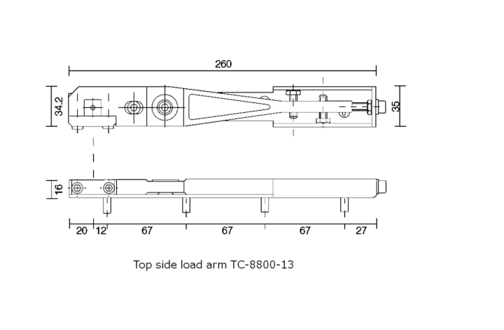 AXIM Transom Door Closer Drive Arm Assembly 8800 Series