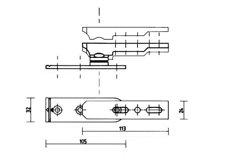 AXIM Universal Bottom Pivot Assembly 8800 Series