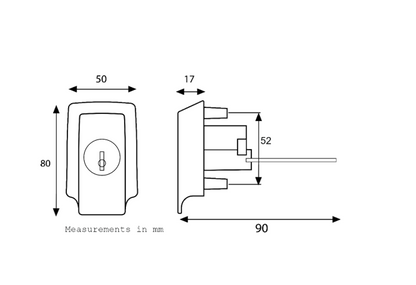 ASEC High Security Rim Cylinder Pull With Cylinder