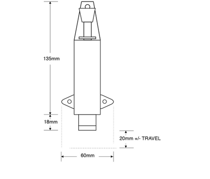 ASEC 115mm Foot Operated Door Holder