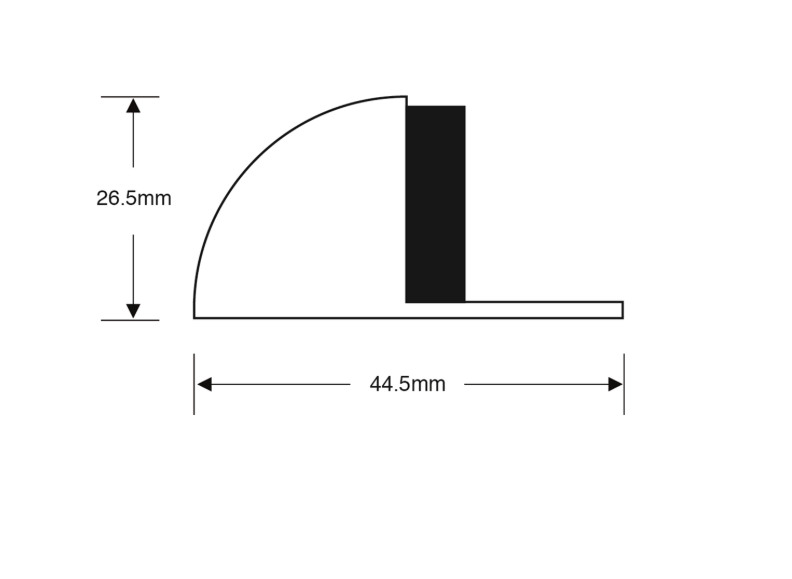 ASEC Oval Floor Door Stop