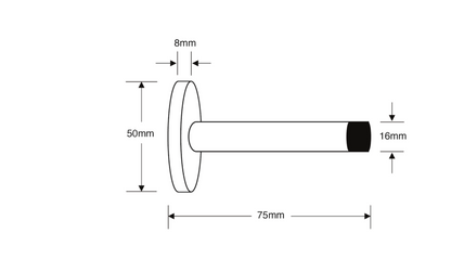 ASEC Wall Door Stop With Rose
