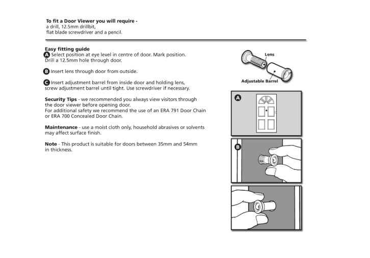 ERA 190 Door Viewer 120 Degree