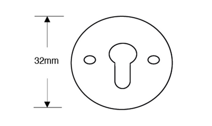 ASEC 32mm Front Fix Escutcheon