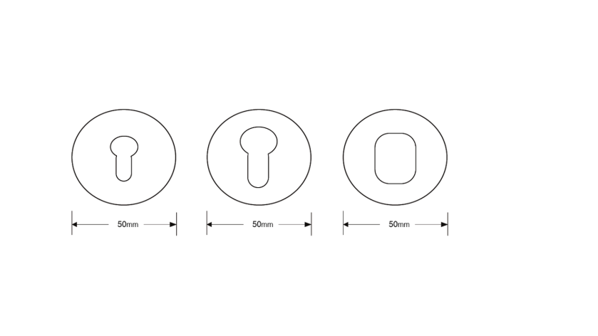 ASEC Concealed Fixing Escutcheon
