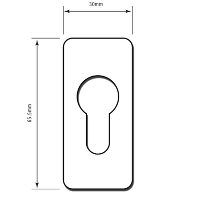 SOUBER TOOLS EE2 Self Adhesive Euro Escutcheon