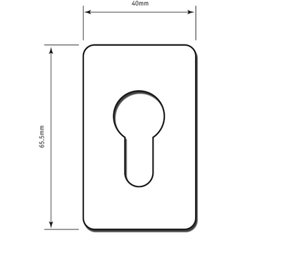 SOUBER TOOLS EE3 Self Adhesive Euro Escutcheon