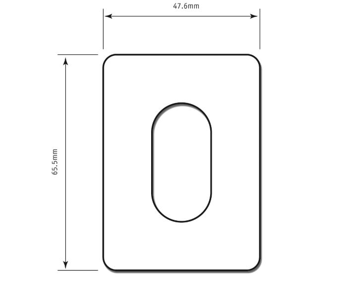 SOUBER TOOLS UE1 Self Adhesive Oval Escutcheon