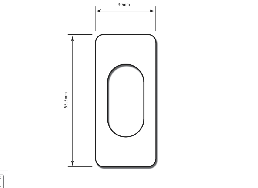 SOUBER TOOLS UE2 Slim Oval Escutcheon