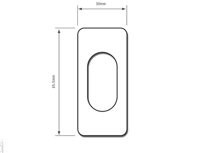 SOUBER TOOLS UE2 Slim Oval Escutcheon