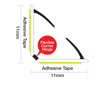 FIRESTOP Acoustic Corner Bat Wing Perimeter Seal 2.1 Metre