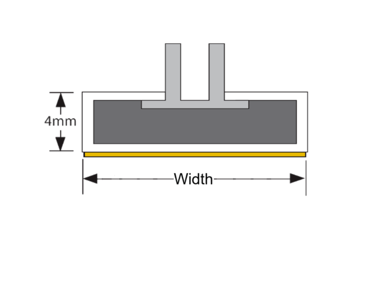 FIRESTOP Intumescent Strip 2.1m x 4mm Fire & Smoke Double Fin Seal