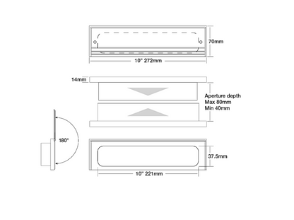 FIRESTOP 255mm Intumescent Telescopic Letter Plate