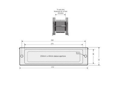 ROYDE & TUCKER LP06 Letterplate Fire And Smoke Tested To Suit 42mm-47mm Thick Doors