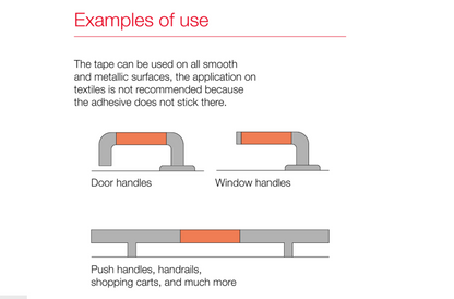 UNION GripSafe Anti Viral Door Handle Strips