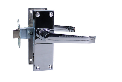ASEC Victorian Handle Latch Pack Plated Straight Lever With Latch & Hinges