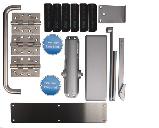 ZOO Architectural A1230/60 Fire Door Pack For Corridor Door (Non-Locking) KITA12-FDP-A12