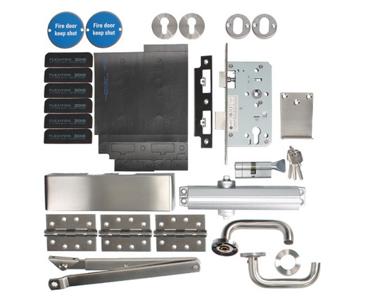 ZOO Commercial C1330/60 Fire Door Pack For Office Door (Locking) KITC13-FDP-C13