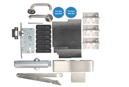 ZOO Commercial C1430/60 Fire Door Pack For Office Door (Non-Locking) KITC14-FDP-C14