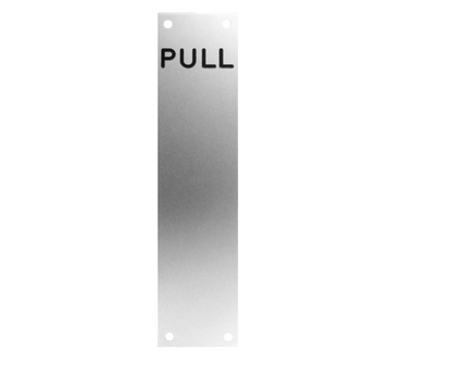ASEC 75mm Wide Aluminium `Pull` Finger Plate