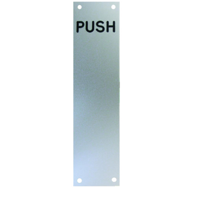 ASEC 75mm Wide Aluminium `Push` Finger Plate
