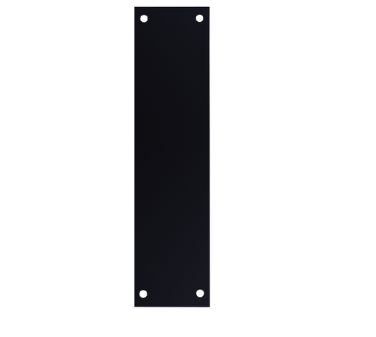 ASEC Finger Plate 75mm Width x 1.2mm Depth (BL) Powder Coated Stainless Steel Black