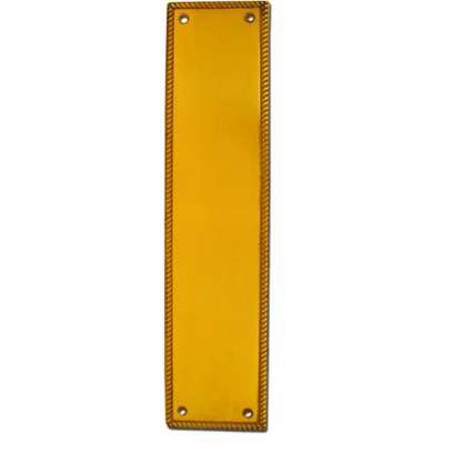 ASEC Georgian 73mm Wide Polished Brass Finger Plate