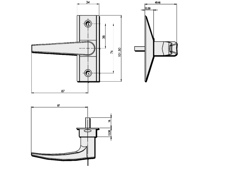 ALPRO 456 Lever Handle