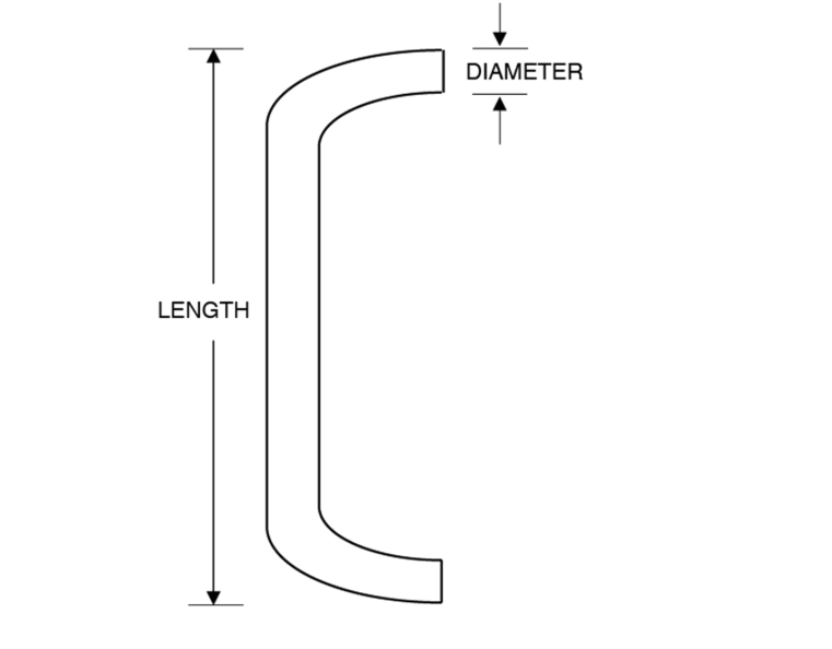 ASEC 6mm `D` Cupboard Handle