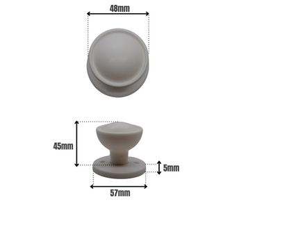 ASEC Plastic Rim/Mortice Knob Set 48mm