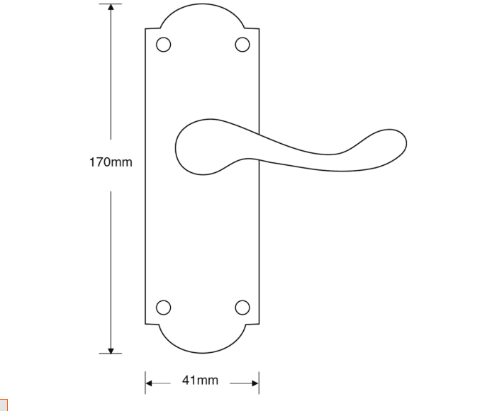 ASEC Oakley Plate Mounted Lever Furniture
