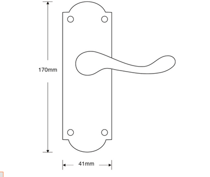 ASEC Oakley Plate Mounted Lever Furniture