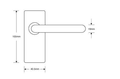ASEC Plate Mounted Aluminium Lever Furniture