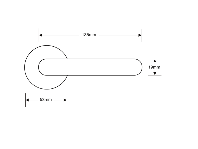 ASEC Stainless Steel Round Rose Lever Furniture