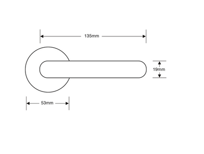 ASEC Stainless Steel Round Rose Lever Furniture