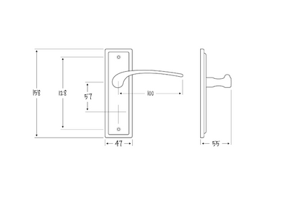 ASEC URBAN New York Lever on Plate Lock Door Furniture